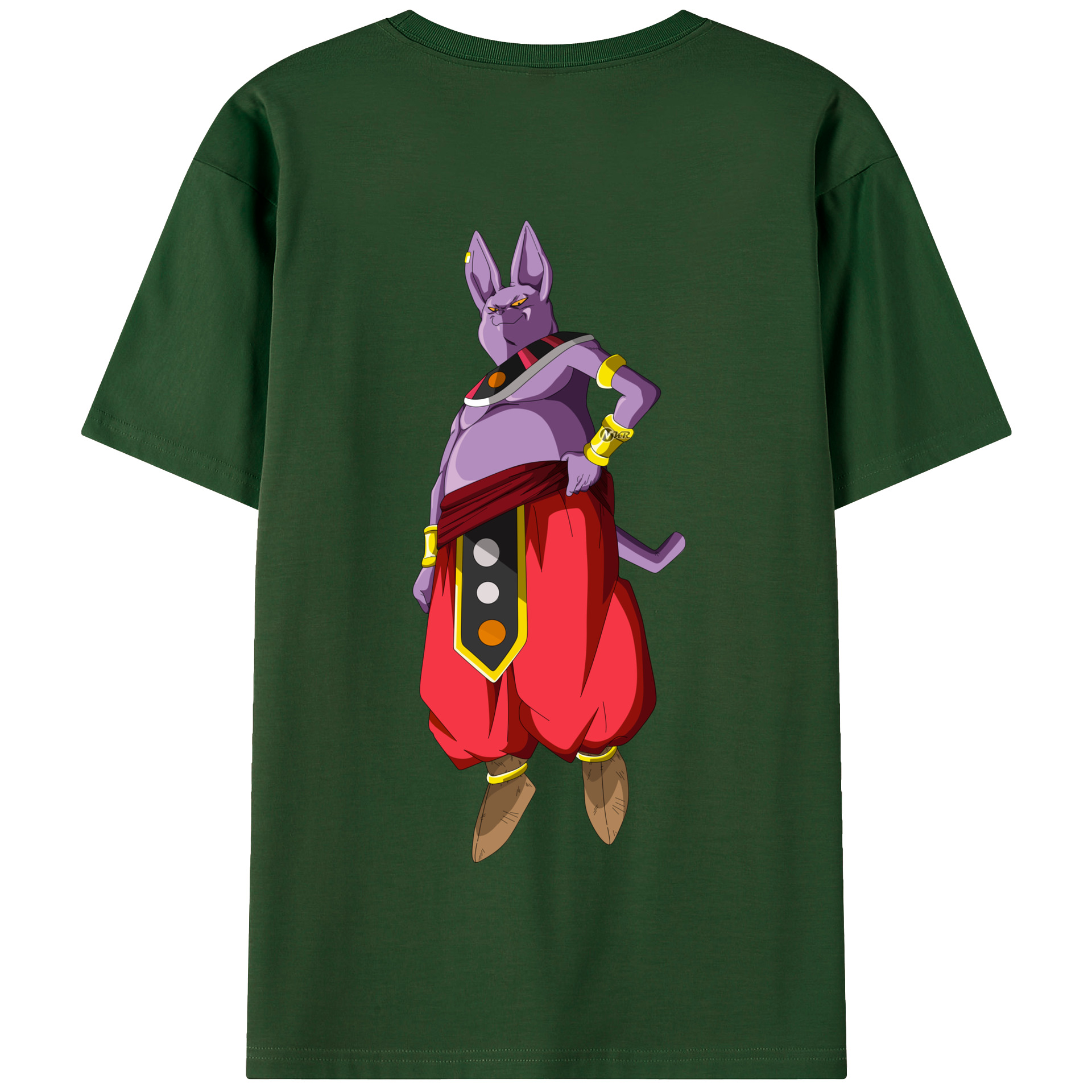 （画像用） ドラゴンボール シャンパ DRAGON BALL Champa 綿100％半袖Tシャツ（背面プリント）
